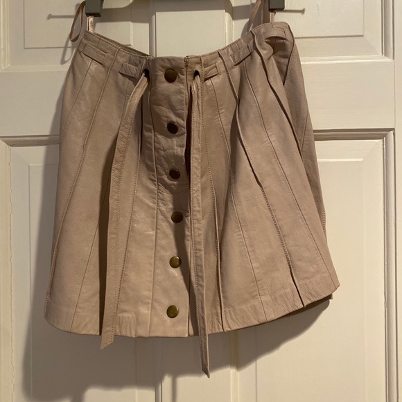 Free People A-Line Vegan Leather Mini Skirt - Picture 5 of 7